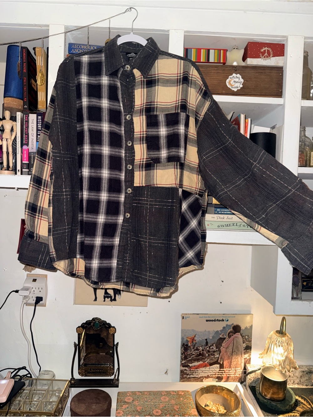 Angie Gray Plaid Cotton Shirt